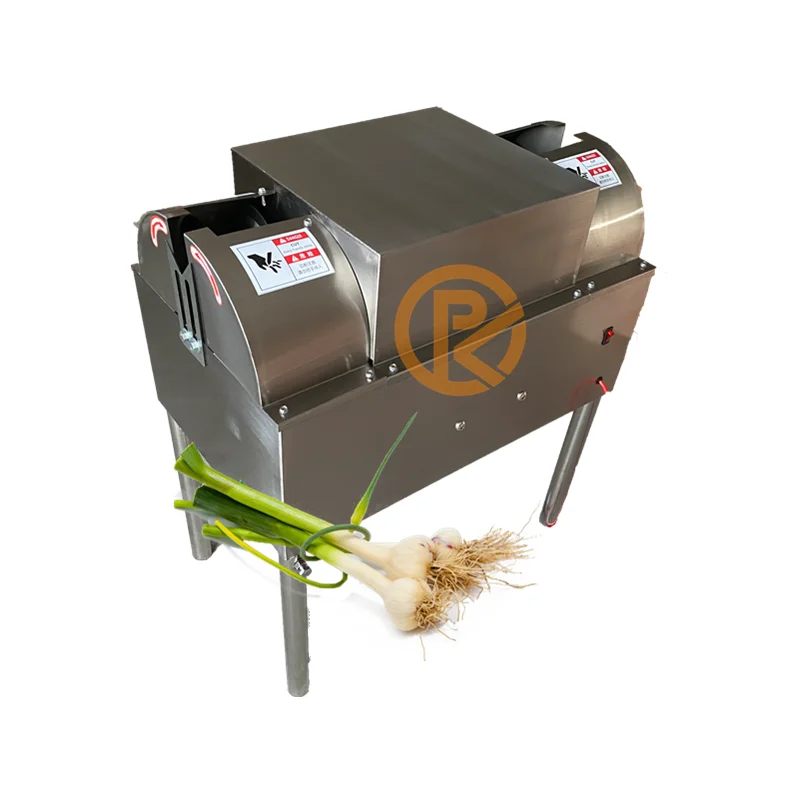 

Stainless Steel Double Cutters Fresh Garlic Cutting Machinery Garlic Root Stems Remover Machine