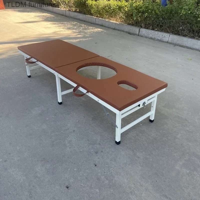 Складная Массажная кровать для лица портативный металлический домашний