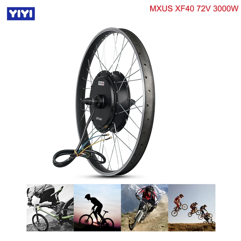 

MXUS 3000W Hub Motor 72V Brushless Non-Gear Hub Motor Electric Bicycle Rear Wheel Motor Ebike Conversion Kit XF40 26/29 inch