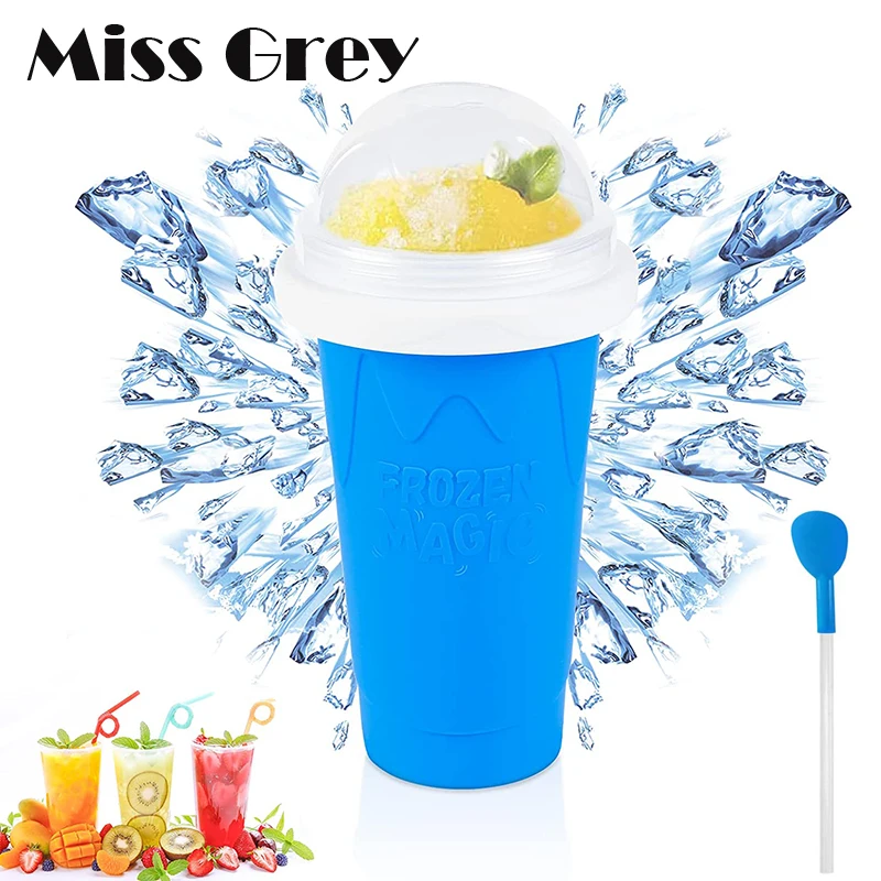 

Quick Frozen Slushy Maker Cup Squeeze Bottle DIY Homemade Durable Magic Slushie Mug Ice Cream Cooling Milkshake Smoothie Cups