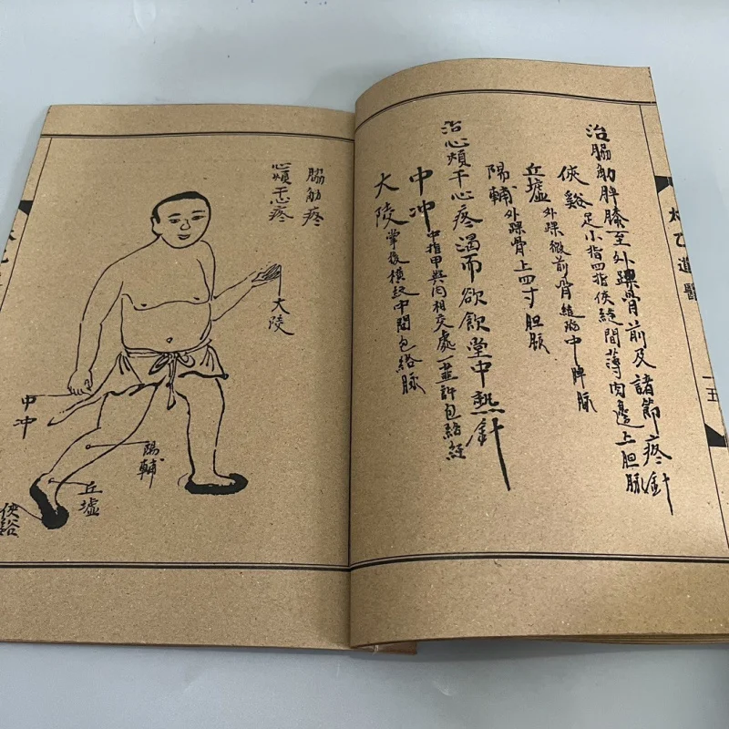 Фото Винтажная книга в тон, древняя книга, старая книга, И Цзинь Цзин, иллюстрированная бумага Сюань, высокая имитация, ручная копия, медицинская география №1