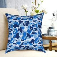 camo camouflage blue green square pillowcase creative zip decorative pillow case home cushion cover wholesale 4545cm
