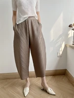 miyake pleated pants womens 2022 new banana pants fashion all match pleated pants casual loose wide leg pants streetwear women