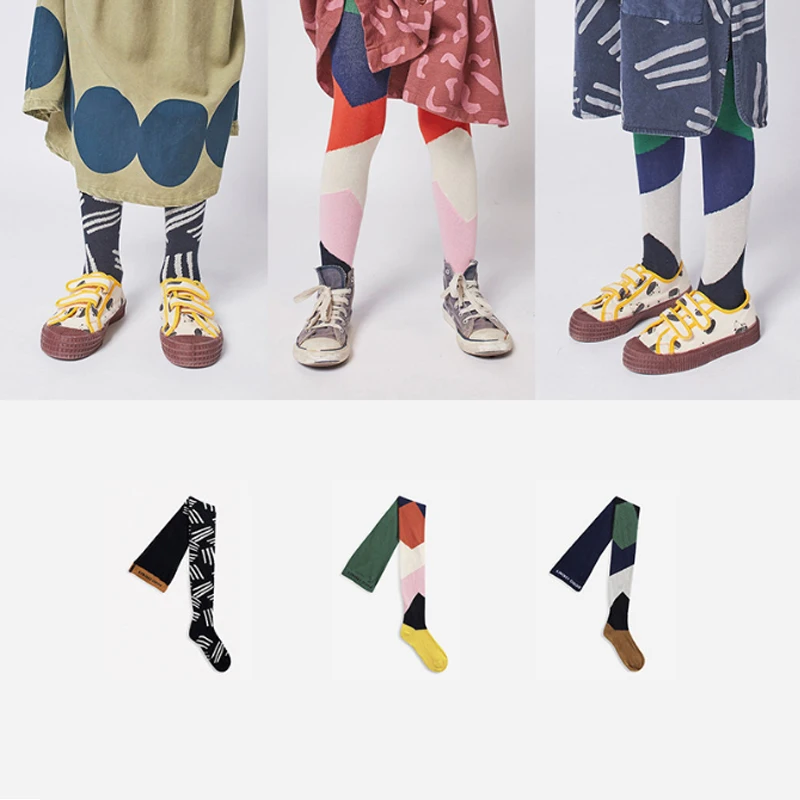 Детские колготки для девочек bobo 2022 весна осень мягкие маленьких Мультяшные