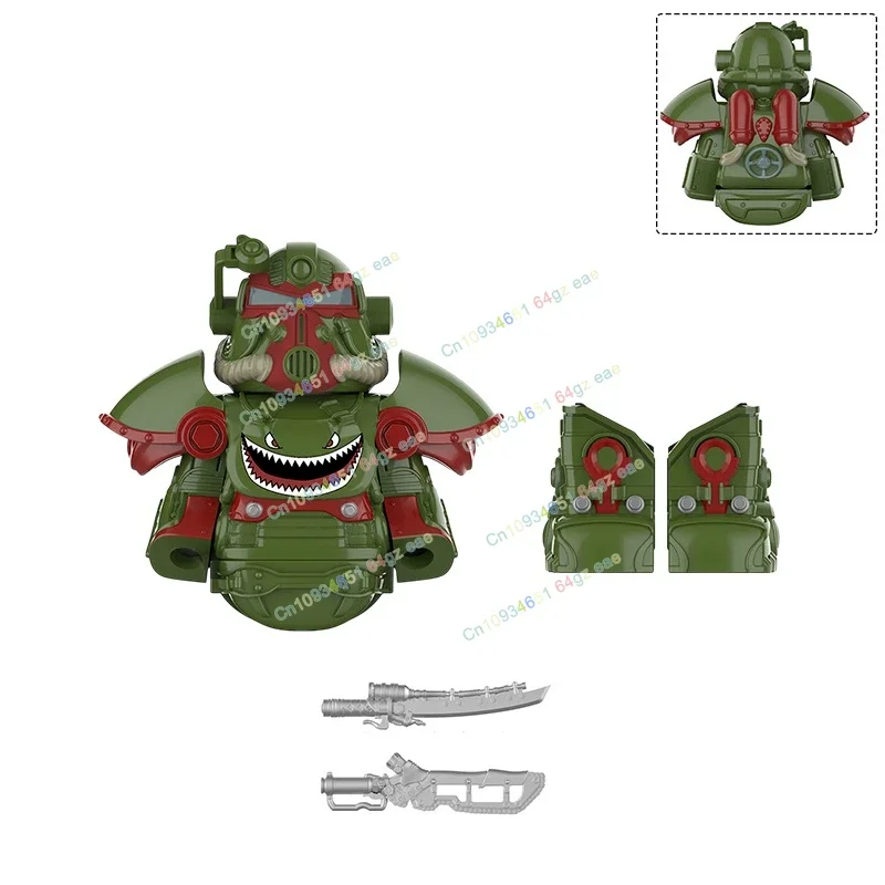 Фото MOC Game Armor Солдаты Кирпичи Сборка Строительные блоки Оружие Аксессуары Фигурки Дети для игрушек Подарки W1352 W1353 W1354 №2