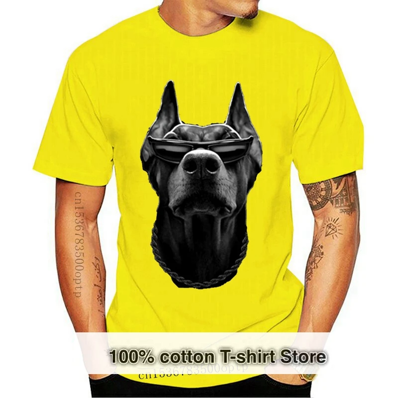 

2019 Модная хлопковая футболка, модная футболка Doberman