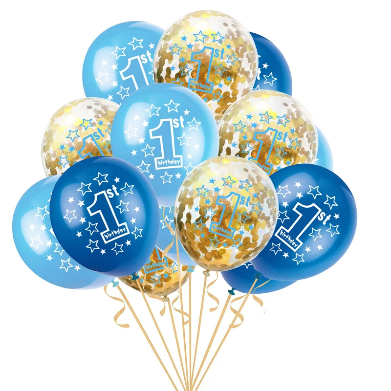 

15pcs/set Round 12 Inches Latex Balloons for Baby Shower Boys Girl Balloon Birthday Celebration Party Decorations Kids Gifts