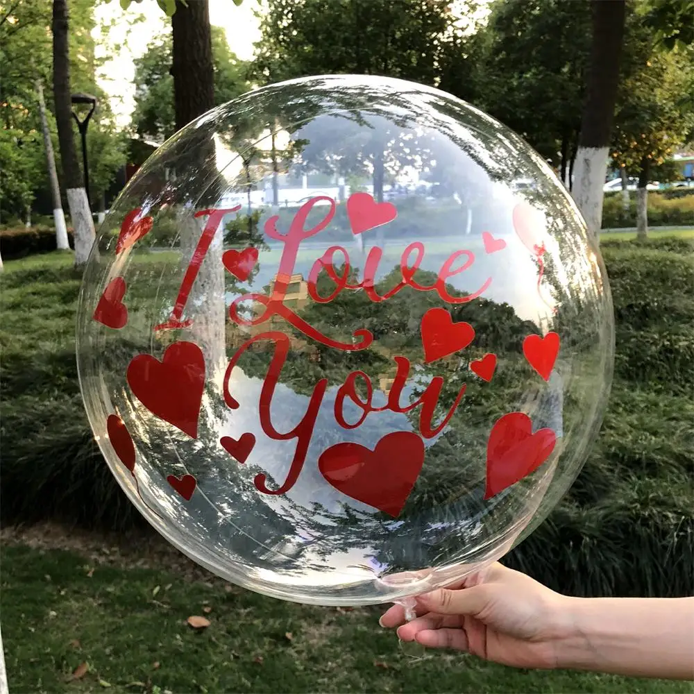 

1pc 24inch Transparent Globes Clear Bobo Balloon HeliumPvc Balloon Stickers Birthday Wedding Party DIY Decor Inflatable Globos