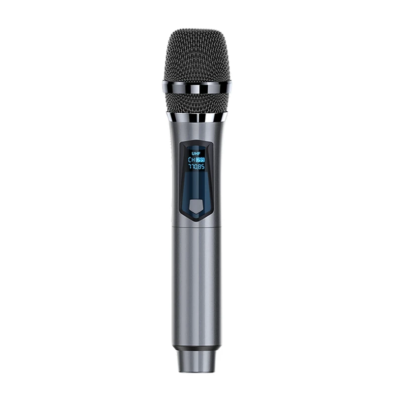 

UHF Wireless Handheld Microphone With Rechargeable Receiver And Battery For Karaoke Singing Party