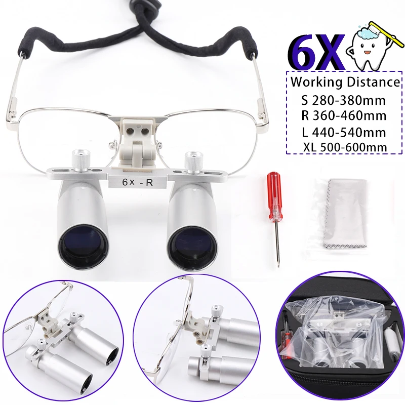 6X стоматологический бинокль профессиональное стоматологическое увеличительное