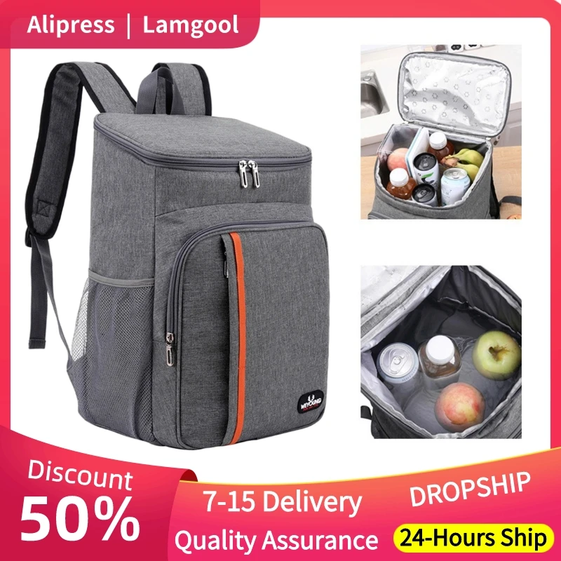 

Thermal Backpack Waterproof Thickened Cooler Bag 20L Large Insulated Food Grade Peva Family School Picnic Refrigerator Lunch Bag