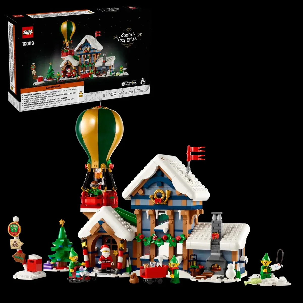 Lego Santa's Post Office 10339 5 Минифигурки для детей 18 лет 1440 штук