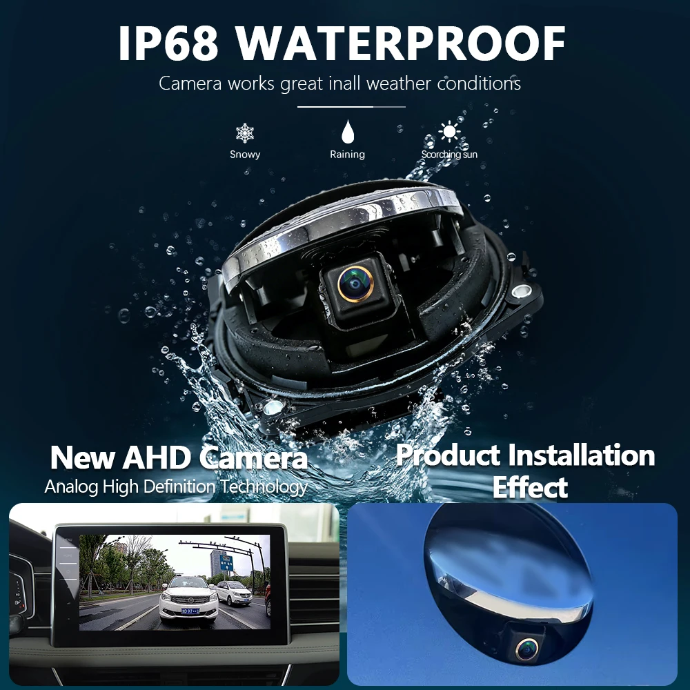 Фото Камера заднего вида Fisheye 170 градусов AHD 1080P с функцией переворота изображения для VW Passat CC, Golf 6/7/8, Magotan B6/7/8, Polo, Beetle, EOS, T-Roc №3