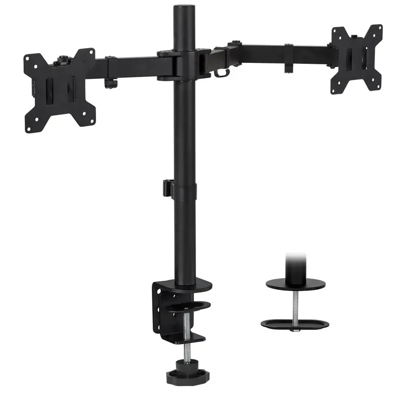 Dual Monitor Desk Mount With Adjustable Arms, Tilt, Swivel |