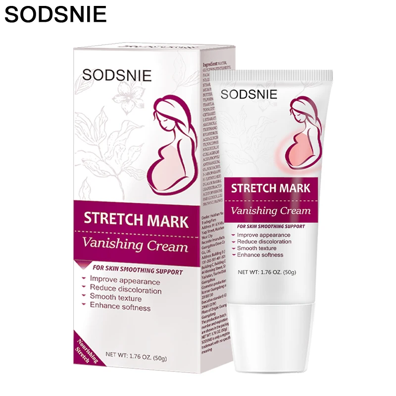 

Stretch Mark Vanishing Cream Repair Anti-Wrinkle Anti-Aging Pregnant Women Stretch Marks Treatment Cream Vitamin E Skin Care 50g