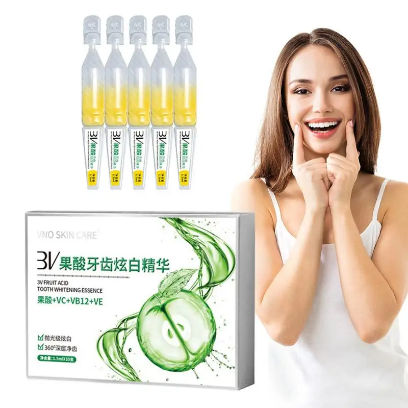 

Tooth Whitener Toothpaste 10pcs Portable Teeth Stain Remover With Natural Ingredients To Whiten Anti-Inflammatory For School