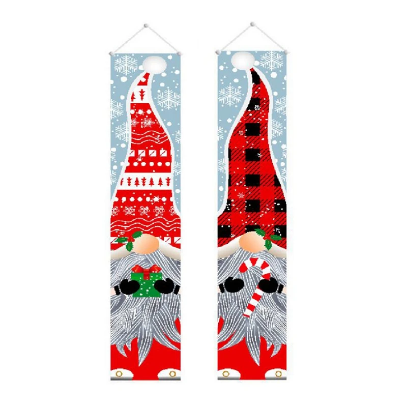 

Christmas Decorations For Home Merry Christmas Couplet Banner Party House Door Porch Hanging Flags Decoration Supplies