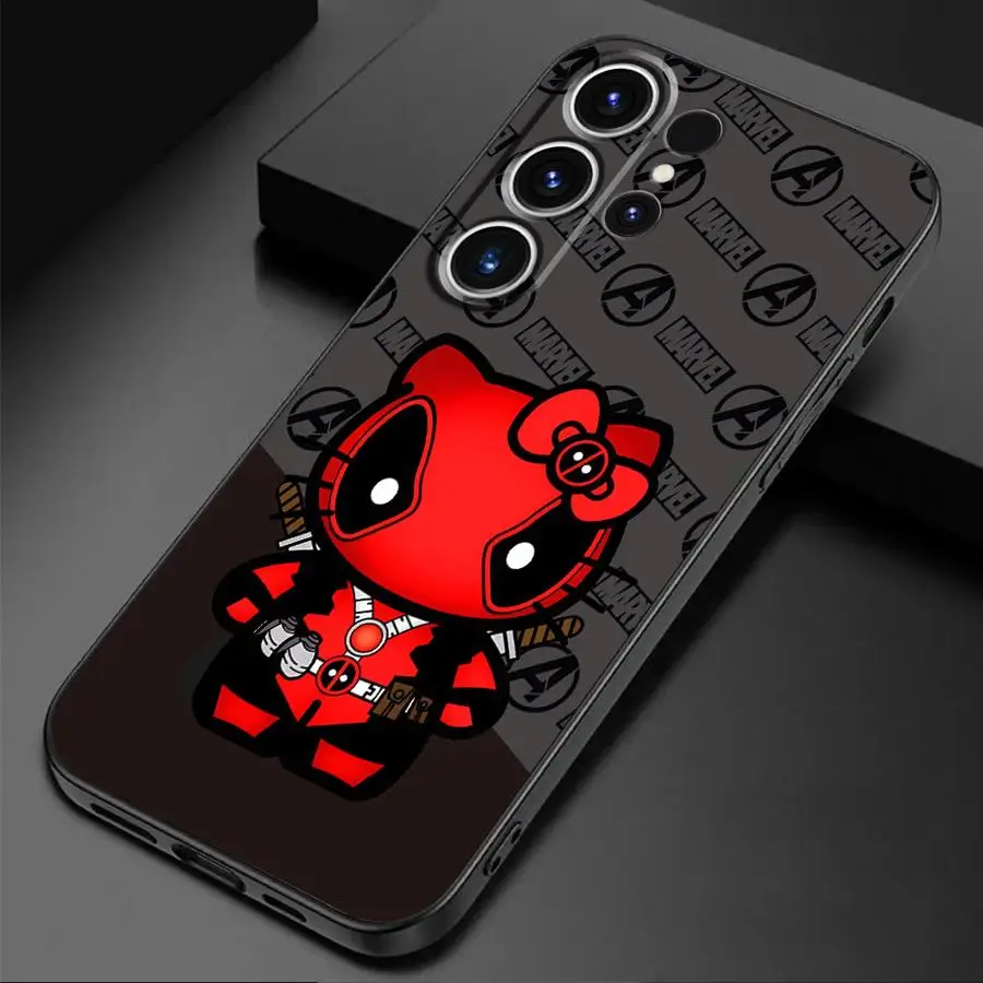Милый чехол для телефона Marvel Cos Deadpool Samsung Galaxy A33 A42 A13 A32 A14 A34 A23 A22 A15 A12 A25 A24 A35 Черный