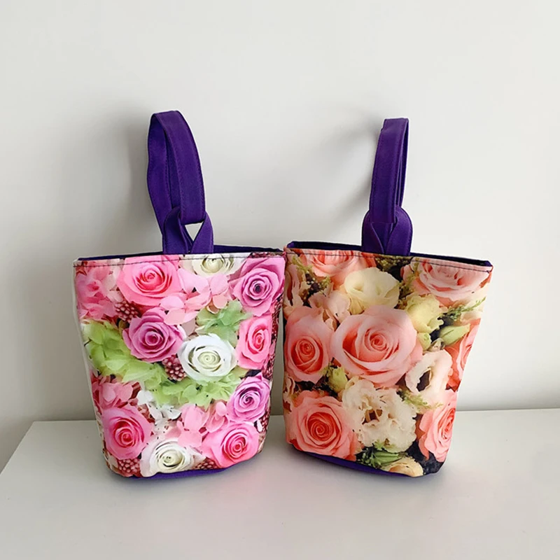 Модная и легкая сумка Холщовая Сумка-мешок милая ручная для бэнто