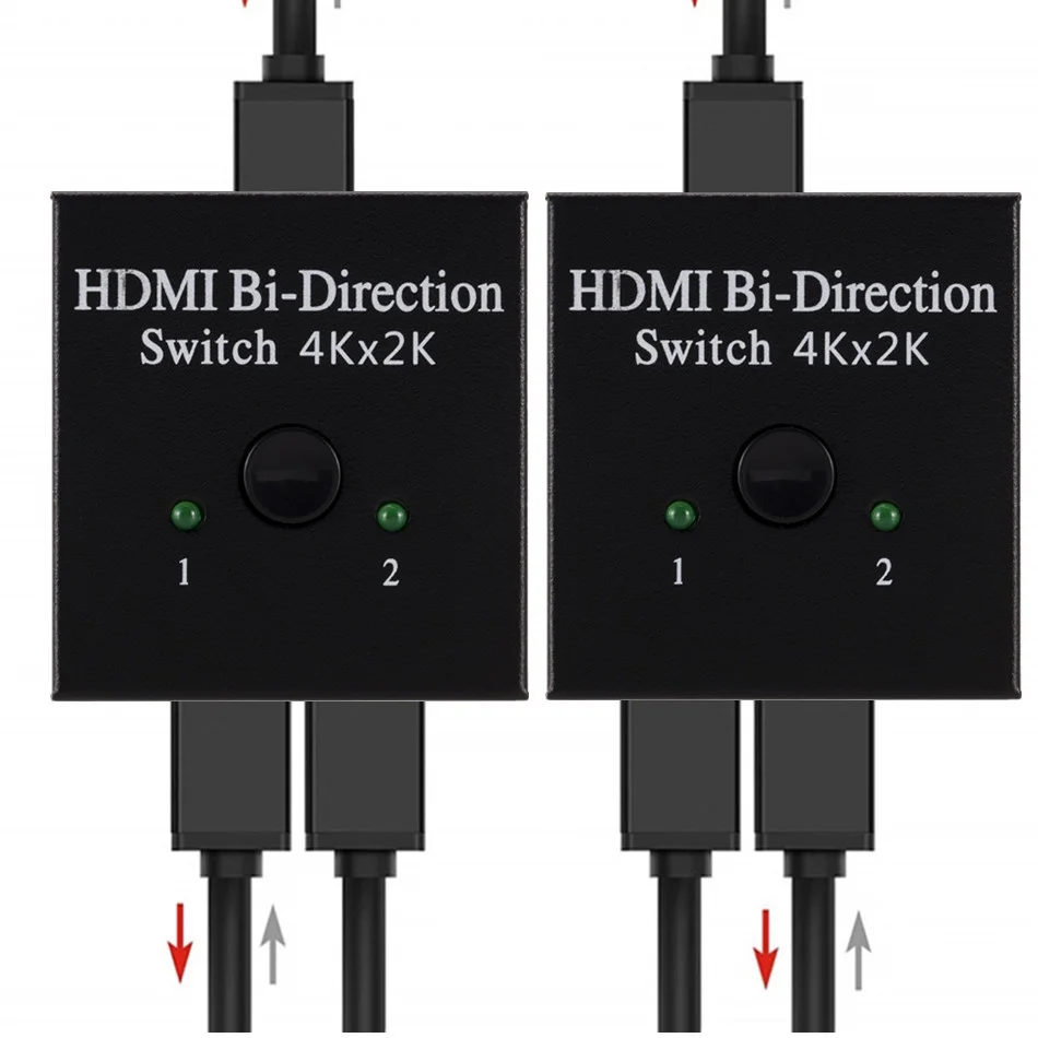 WVVMVV 4K 3D HDMI переключатель 2 порта двунаправленный 1x2 / 2x1 сплиттер порты Sup Ultra HD 1080P HDR