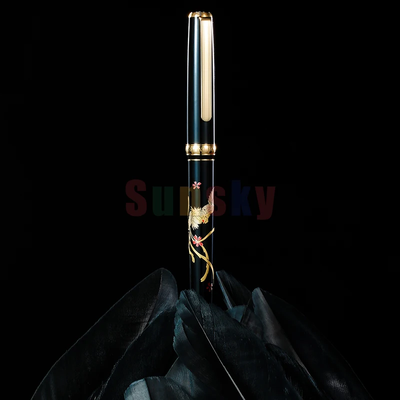 Ручка перьевая платиновая Crassic Maki-e