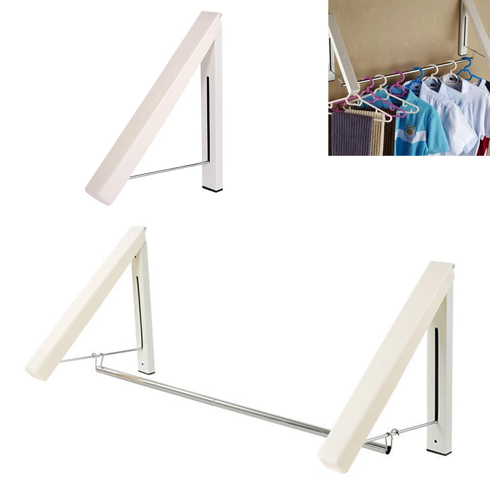 Wall Hanging Clothes Bathroom Holder Storage Rack Retractable Hanger Drying Rack For Home Bathroom Organizer Kitchen Accessories