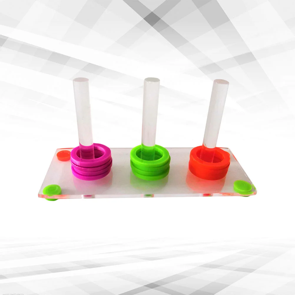 

Toy Parrot Ringtoys Puzzle Gym Play Education Foraingchew Color Stacking Trick Tabletop Bird Educational Playing Birds Training