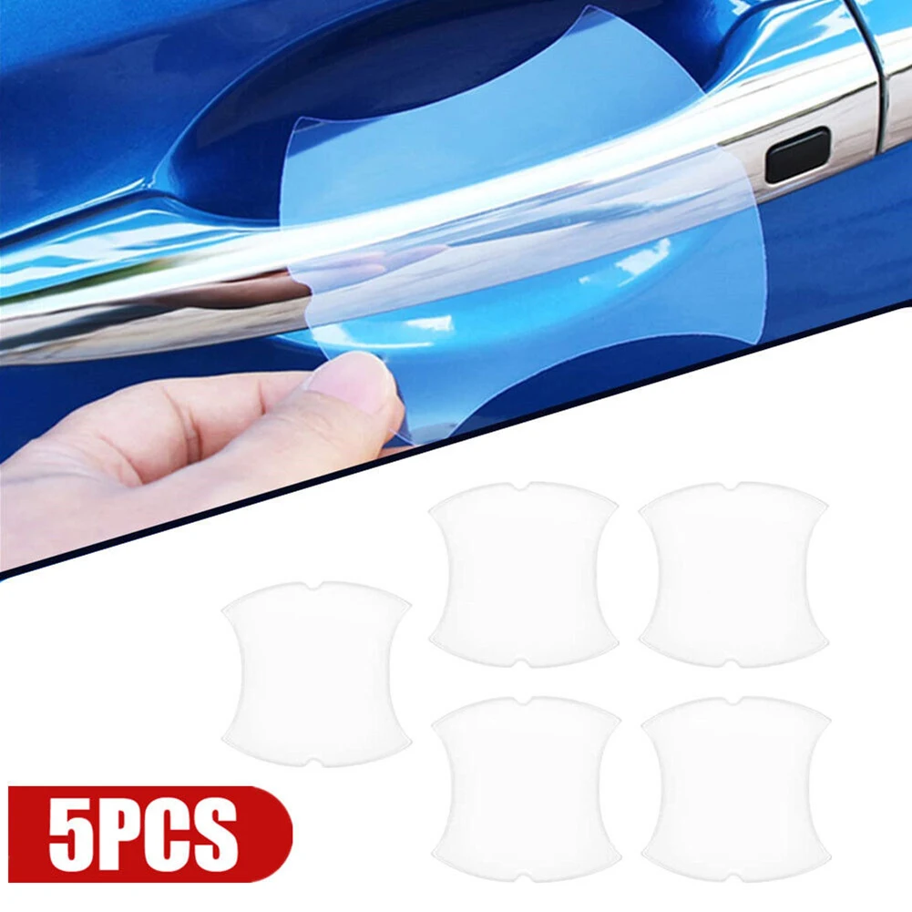 

5x Invisible Car Door Handle Film Protective Scratches Protector Accessories Transparent White TPU Anti-scratch Sticker