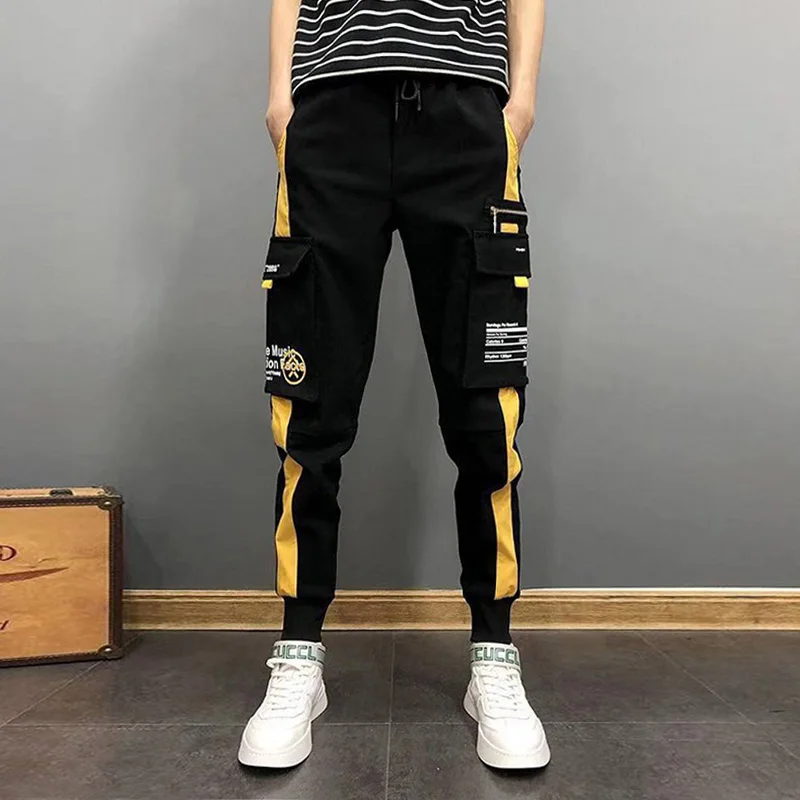 

Casual Jogging Pants Men Light Weight Letter Stylish Japanese Streetwear Running Sport Gym Baggy Tactical Trousers Sweatpants