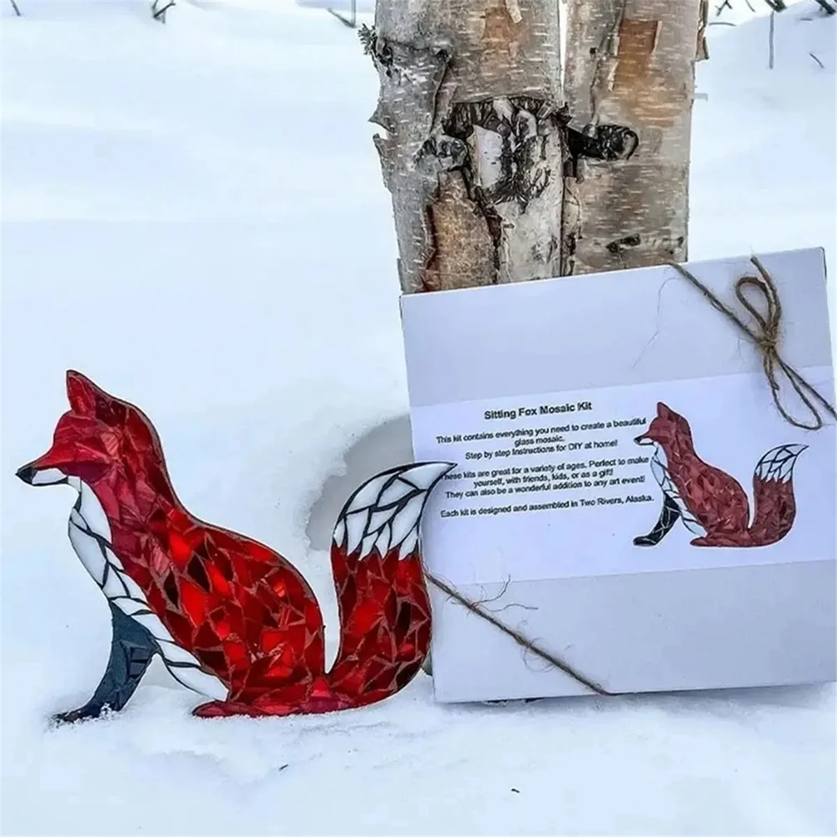 2 шт. DIY Mountain Range мозаичный комплект забавный подсолнух гриб витраж CAU30t лиса