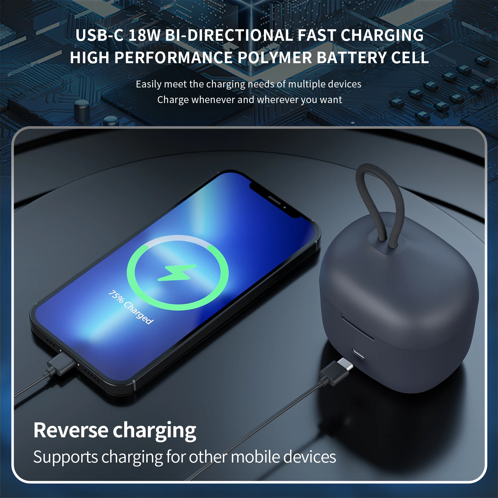 Charging Case TELESIN 4000mAh 18W Rode Wireless GO I II Wireless Lavalier Microphone One Charge 3-way Fast Charge Charger Box