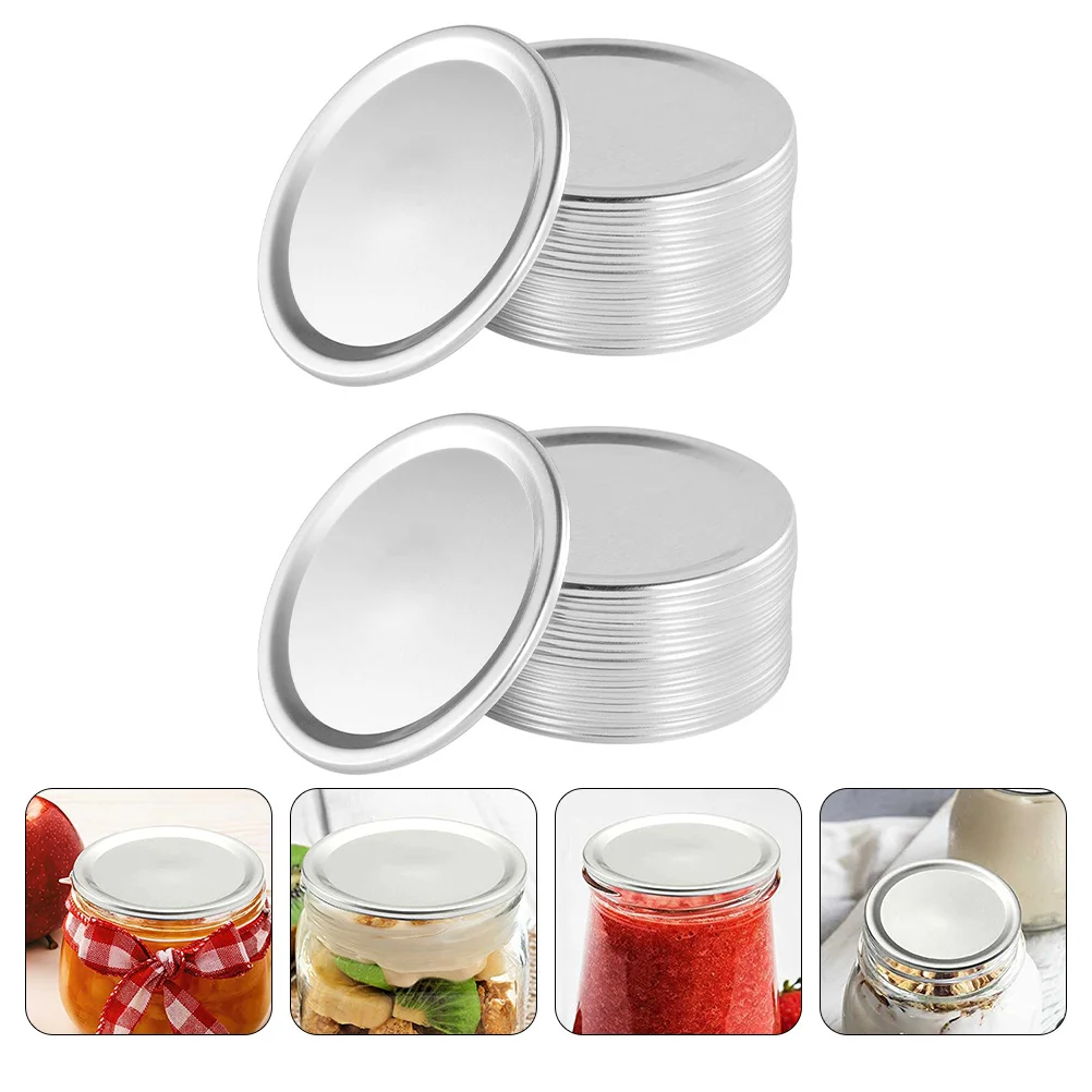 

Jar Lids Canning Mason Lid Cover Mouth Wide Jars Secure Tinplate Metal Air Tight Sealing Caps Can Storageregular Cap Flats