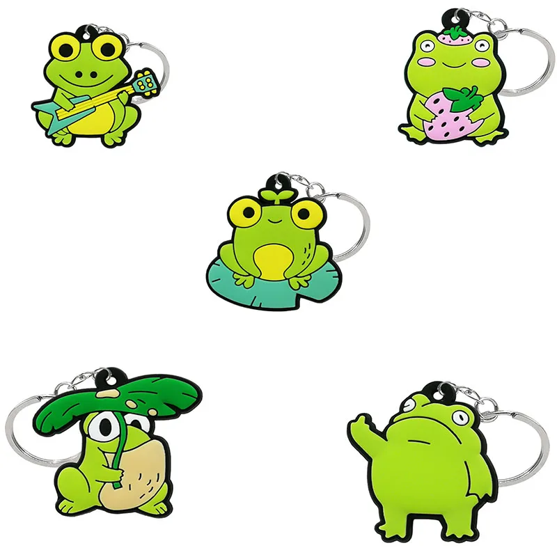 

100PCS PVC new arrival keyring fashion anime keyholder cute cartoon design key chains children men women bag keys trinket gift
