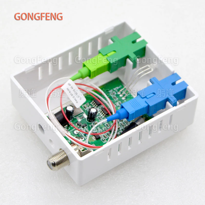1pcs New FTTH CATV Mini Node Optical Receiver Single Fiber With WDM Inch RF Head Output Communication Equipment Wholesale