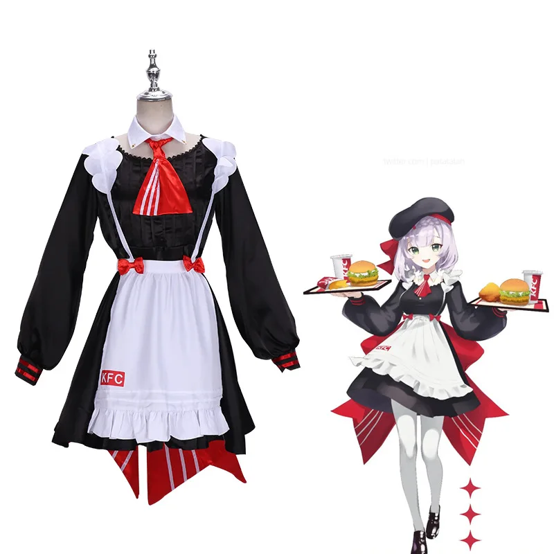 

Костюм для косплея Game Genshin Impact Noelle, женская униформа для девушек, платье горничной лолиты, галстук-бабочка, стиль Хэллоуина