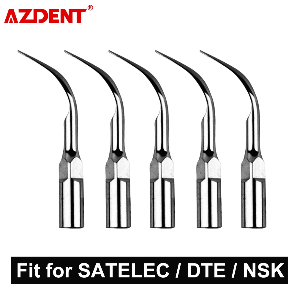 AZDENT 5 PCS/Pack Dental Ultrasonic Scaler Tip Scaling Periodontics Endodontics Fit for SATELEC DTE NSK Ultrasonic Scalers