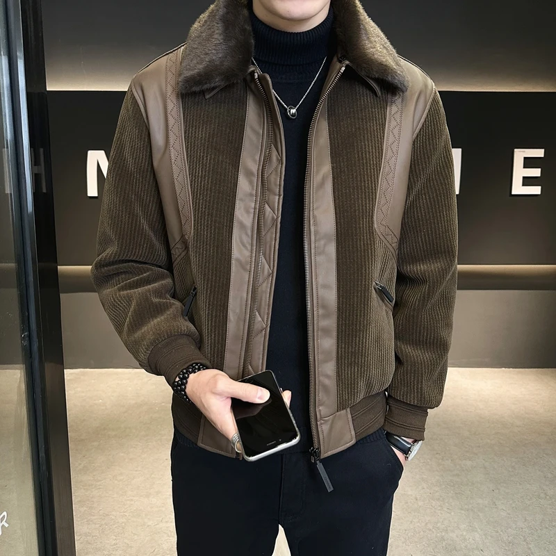 Новая высококачественная пуховая куртка из шерсти и с толстым меховым