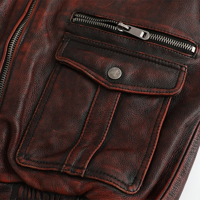 Летный костюм ВВС куртка из натуральной кожи верхний слой воловьей мужская в