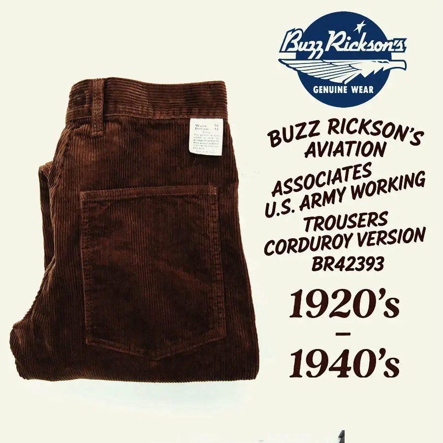 Фото Вельветовые брюки-карго Buzz Rickson 1920-1940s №2