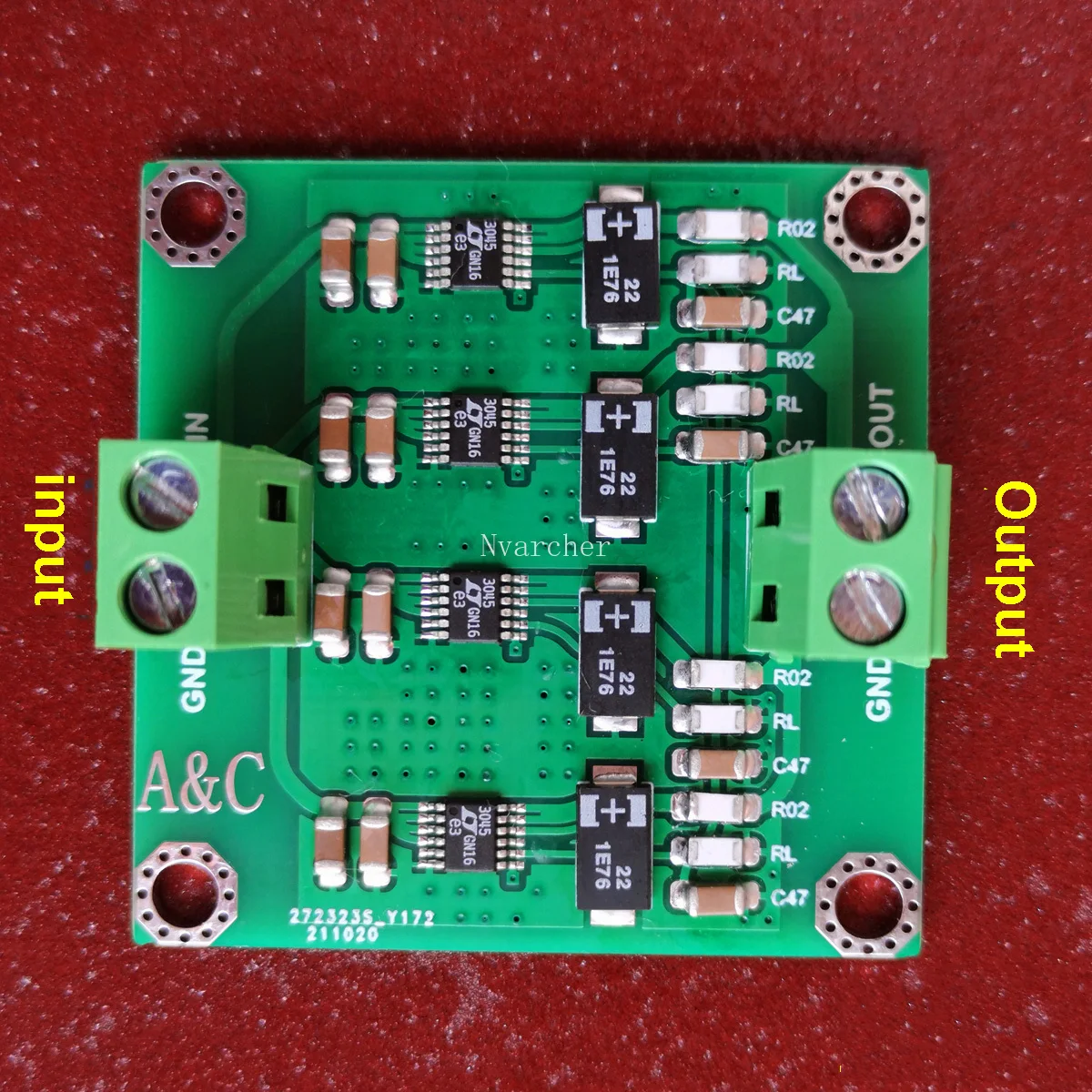 Nvarcher 4 параллельный 2A LT3045 Низкошумный линейный Регулируемый Модуль питания для