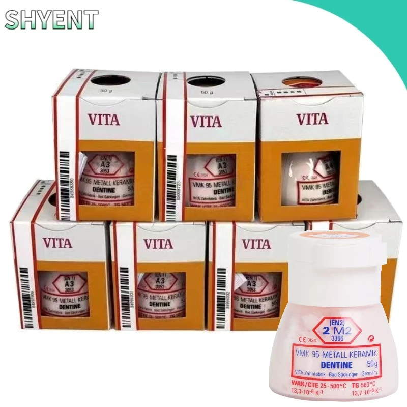 Фото 50 г/флакон VITA VMK 95 Opaque Dentine – зуботехнический металлокерамический порошок для реставрации коронок и мостовидных протезов, металлокерамический блок для виниров №1