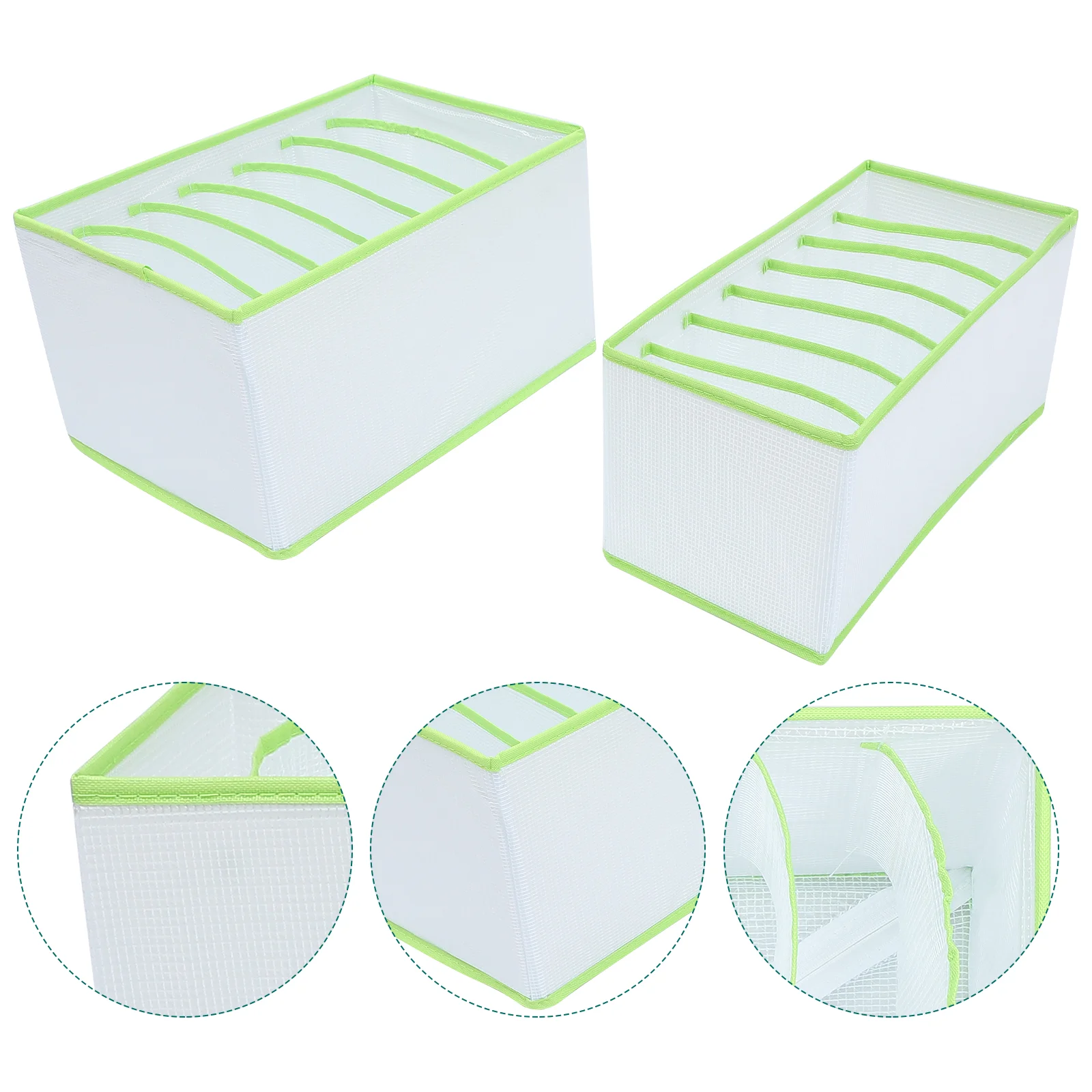 

2pcs Wardrobe Clothes Organizers Washable Multi-Grids Divider Boxes Drawer Clothes Organizers