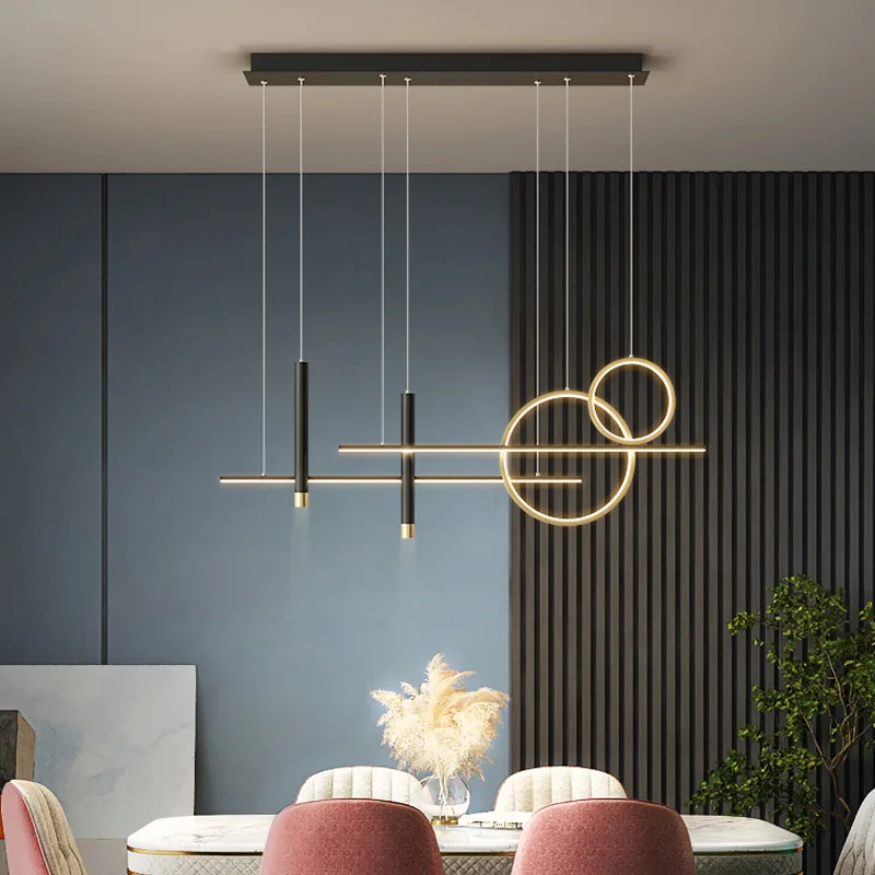 

Современная Минималистичная декоративная люстра для кафе и бара, лампа для столовой, креативный дизайн в скандинавском стиле, светодиодсве...