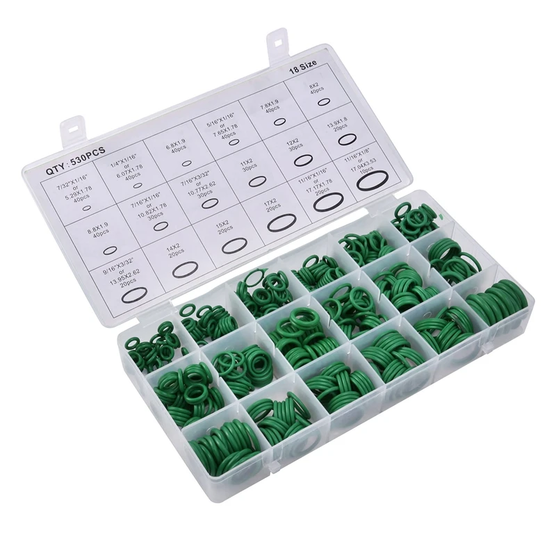 

HOT SALE 1590Pcs Car R134A Car O-Ring Repair Automotive Air Conditioning Repair Rubber Sealant Box Set