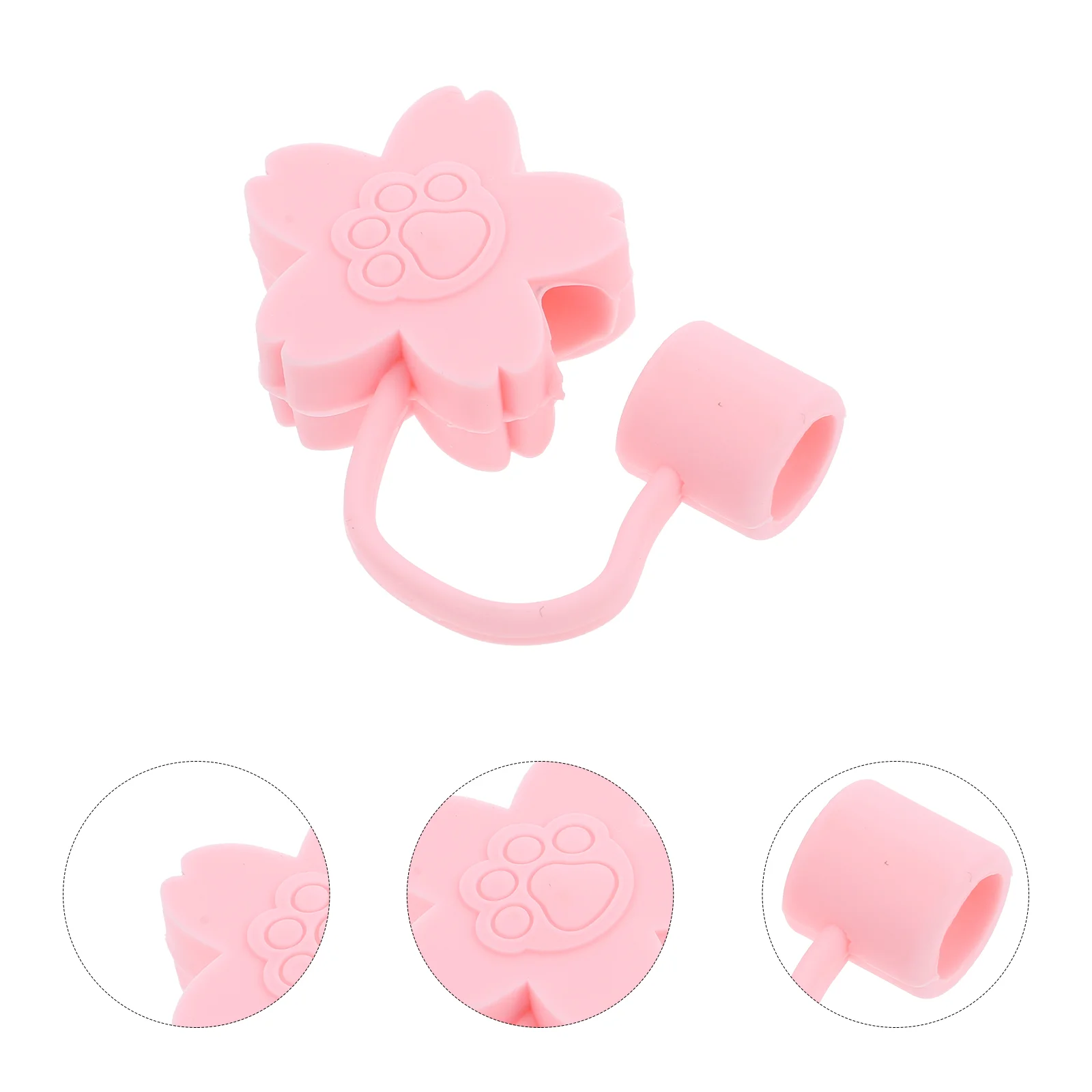 

8 Pcs Cherry Blossom Decor Straw Dust Cap Tips Plug Party Covers Reusable Creative Shape Stopper Lovely Design Child