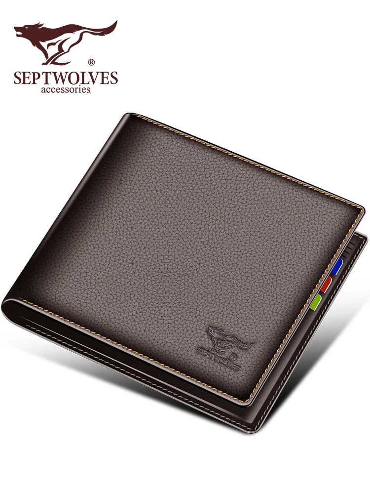 

Wallet Men's Short Wallet Genuine Leather Student Minimalist Korean Style Authentic First Layer Cowhide Ultra-Thin Youth Trendy