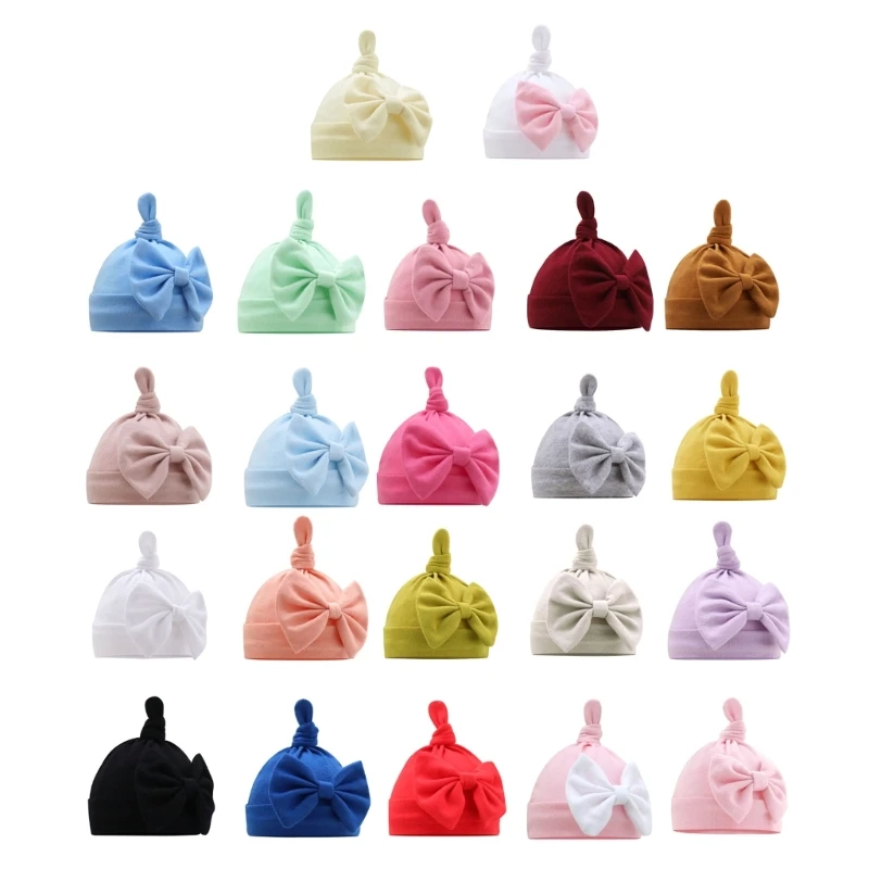 

Baby Hats Unisex Infant Hospital Beanie Warm Knot Bows Hat Newborn for Baby Boys Girls for Toddler