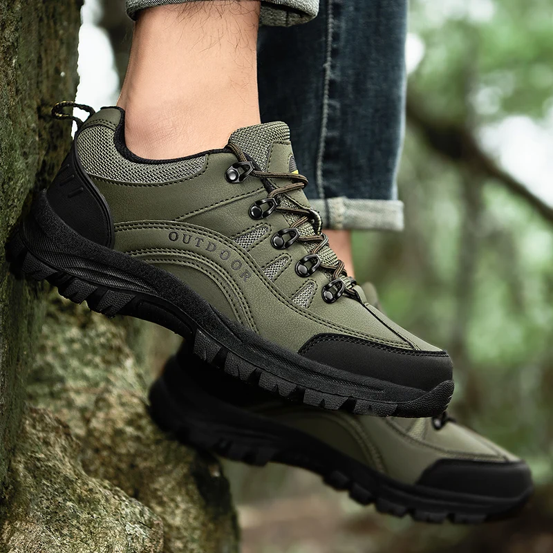 New High Quality Men Trekking Outdoor Hiking Shoes Trail Trekking Shoes Non-slip Sneakers Breathable Climbing Tactical Sneakers