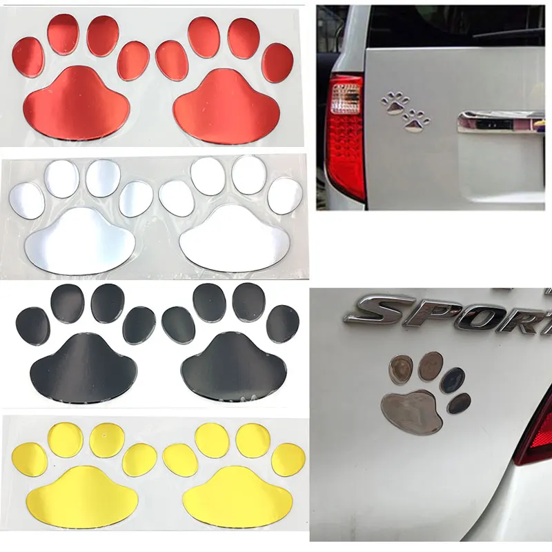 2 шт. автомобильные 3d-наклейки в виде лап |
