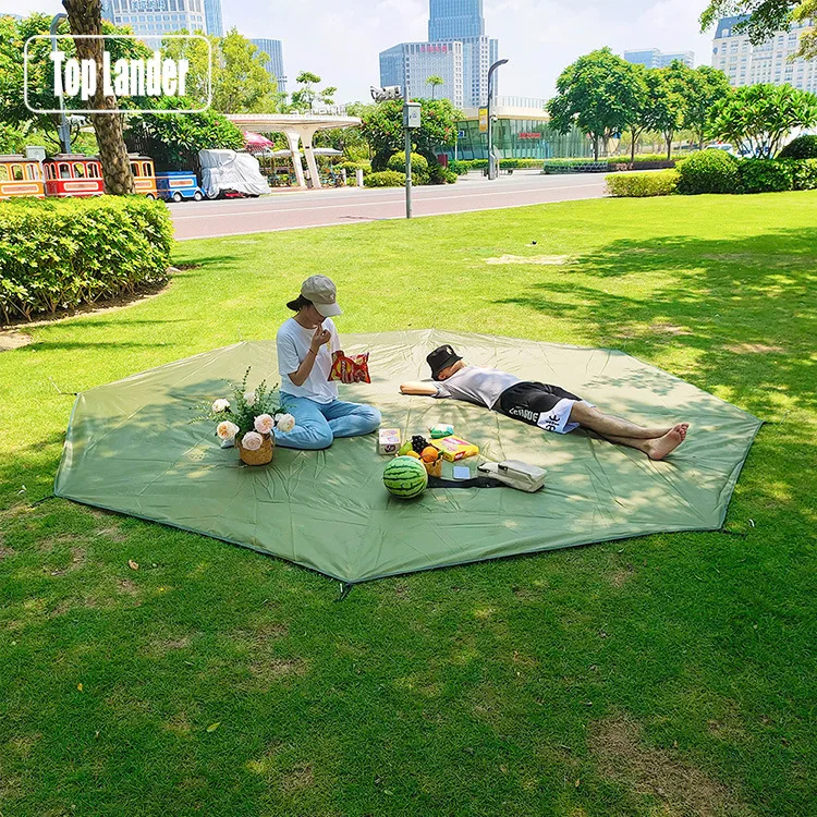 Polygonal Picnic Mat Tent Octagonal Mat Extra Large Mat Oxford Cloth Waterproof Moisture-proof and Wear-resistant